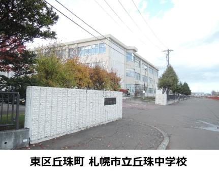 画像11:丘珠中学校(中学校)まで583m