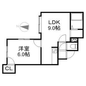 アイコート10 202｜北海道札幌市東区北二十六条東１０丁目(賃貸アパート1LDK・3階・29.55㎡)の写真 その2