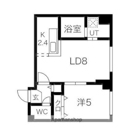 ＥＵＫＯＴ27 303｜北海道札幌市東区北二十七条東１２丁目(賃貸マンション1LDK・3階・35.94㎡)の写真 その2