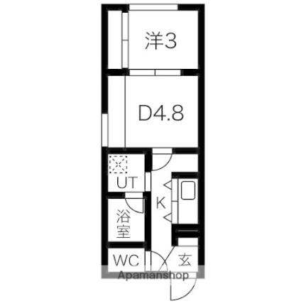 メニーズコート創成タウン　Ｃ棟 201｜北海道札幌市東区北二十条東１丁目(賃貸マンション1DK・2階・26.35㎡)の写真 その2