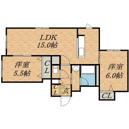 ルーチェ 103｜北海道札幌市東区北十三条東１６丁目(賃貸マンション1LDK・1階・33.00㎡)の写真 その2