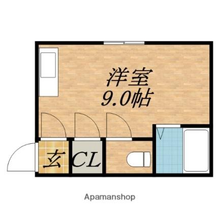 ノースヒル165 201｜北海道札幌市東区北十六条東５丁目(賃貸アパート1R・3階・20.25㎡)の写真 その2