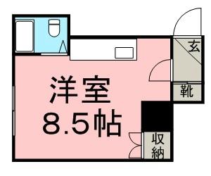 コーポ佐々木II 22｜北海道札幌市清田区北野一条１丁目(賃貸アパート1R・2階・20.60㎡)の写真 その2