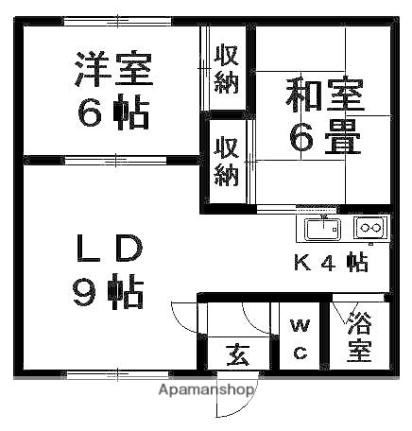 小野マンション 3｜北海道札幌市清田区北野七条５丁目(賃貸アパート2LDK・2階・48.67㎡)の写真 その2