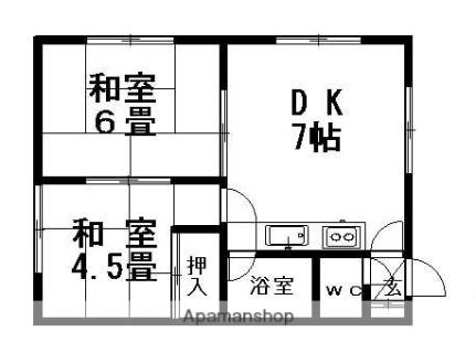 北海道札幌市清田区清田二条２丁目(賃貸アパート2DK・3階・33.00㎡)の写真 その2