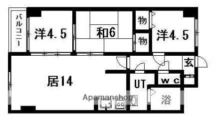 パークアヴェニュー広和？10 403｜北海道札幌市豊平区美園五条１丁目(賃貸マンション3LDK・4階・50.01㎡)の写真 その2