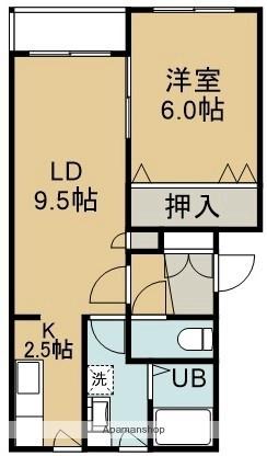 カスティーユ美原 103｜北海道函館市美原３丁目(賃貸マンション1LDK・1階・42.14㎡)の写真 その2