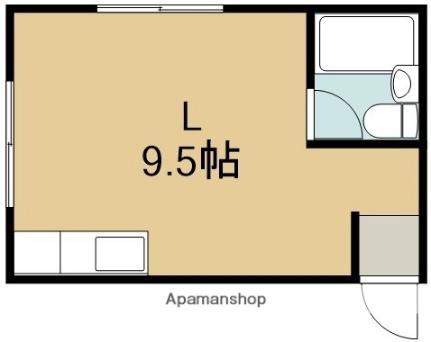 ハイツＳＡＴＯＨ 5｜北海道函館市富岡町２丁目(賃貸アパート1R・2階・21.00㎡)の写真 その2