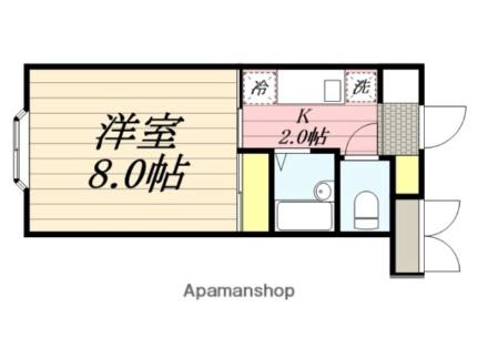 ヴィレ・コート富士 411｜北海道函館市港町３丁目(賃貸マンション1K・4階・24.05㎡)の写真 その2