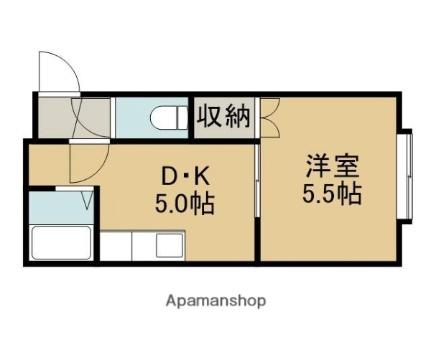 レオパレス千歳町Ｃ棟 201｜北海道函館市千歳町(賃貸アパート1DK・2階・25.52㎡)の写真 その2