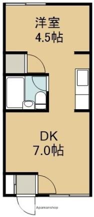 マンションフレンズ 2-B｜北海道函館市堀川町(賃貸アパート1DK・2階・27.30㎡)の写真 その2