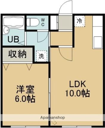 チャーム12 203 ｜ 北海道函館市港町３丁目（賃貸アパート1LDK・2階・37.67㎡） その2