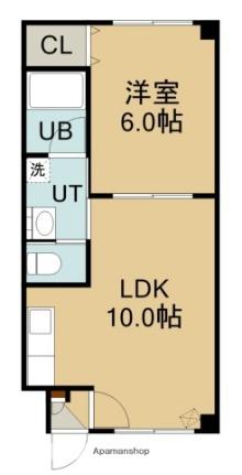 ピュアパレス的場III 405｜北海道函館市的場町(賃貸マンション1LDK・4階・35.64㎡)の写真 その2