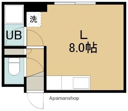 ギャレットビル 206｜北海道函館市本町(賃貸マンション1R・2階・17.38㎡)の写真 その2