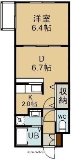 ノースコート深堀II 402｜北海道函館市深堀町(賃貸マンション1DK・4階・35.22㎡)の写真 その2