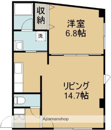 ドリームハイツII（ドリームハイツツー） 303｜北海道函館市本通１丁目(賃貸マンション1LDK・3階・47.04㎡)の写真 その2