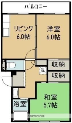 メゾン・ド・シャモニー 304｜北海道函館市昭和３丁目(賃貸マンション2DK・3階・44.33㎡)の写真 その2