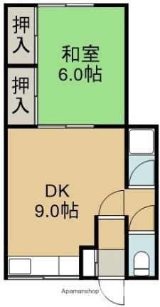 コーポ萩（コーポハギ） 8｜北海道函館市宝来町(賃貸アパート1DK・2階・33.94㎡)の写真 その2
