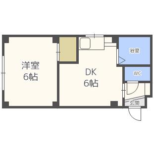 シルバーパールＳＴＲ 403｜北海道札幌市豊平区豊平八条１０丁目(賃貸マンション1DK・4階・24.32㎡)の写真 その2