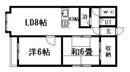 ベルメゾンときた 401｜北海道札幌市豊平区美園四条８丁目(賃貸マンション2LDK・4階・43.95㎡)の写真 その2