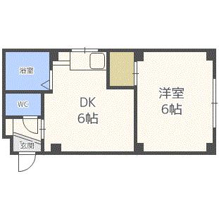 シルバーパールＳＴＲ 301｜北海道札幌市豊平区豊平八条１０丁目(賃貸マンション1DK・3階・24.32㎡)の写真 その2