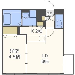 キングハウス豊平4条9丁目 101｜北海道札幌市豊平区豊平四条９丁目(賃貸マンション1LDK・1階・34.03㎡)の写真 その2