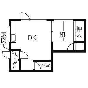 コーポ月寒西 201｜北海道札幌市豊平区月寒西三条６丁目(賃貸アパート1DK・2階・24.50㎡)の写真 その2