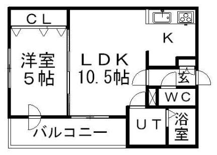 カーサルネス 101｜北海道札幌市南区澄川二条４丁目(賃貸マンション1LDK・1階・35.24㎡)の写真 その2