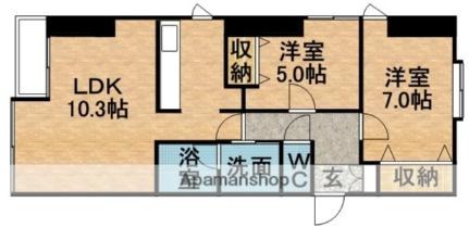 北海道札幌市豊平区美園十条４丁目(賃貸マンション2LDK・4階・55.27㎡)の写真 その2