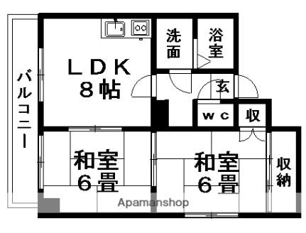 北海道札幌市豊平区月寒東二条２０丁目(賃貸マンション2DK・3階・42.23㎡)の写真 その2
