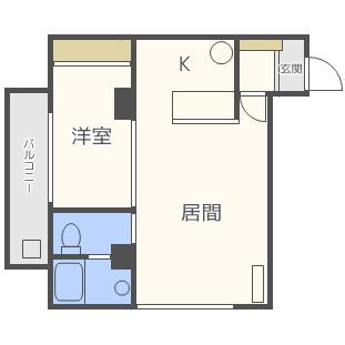 ＡＮＮＴＳ（アンツ） 203｜北海道札幌市豊平区中の島一条３丁目(賃貸マンション1DK・2階・37.79㎡)の写真 その2