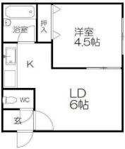 シャネル平岸 202 ｜ 北海道札幌市豊平区平岸六条１３丁目（賃貸アパート1DK・2階・26.73㎡） その2