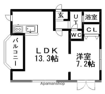 北海道札幌市厚別区厚別中央三条３丁目（賃貸マンション1LDK・1階・43.72㎡） その2