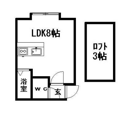 アルノルテ月寒 00107｜北海道札幌市豊平区月寒東二条３丁目(賃貸アパート1R・1階・21.13㎡)の写真 その2