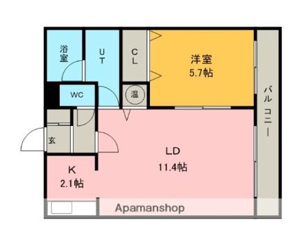 北海道札幌市厚別区厚別中央三条３丁目(賃貸マンション1LDK・3階・42.33㎡)の写真 その2