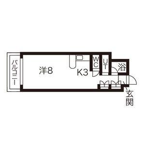 プリムラＫ2 303 ｜ 北海道札幌市清田区清田二条２丁目（賃貸マンション1K・3階・30.00㎡） その2