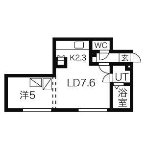 リベルタ福住 201｜北海道札幌市豊平区福住一条３丁目(賃貸マンション1LDK・2階・33.01㎡)の写真 その2