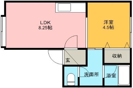 北海道札幌市白石区北郷二条１丁目(賃貸アパート1DK・3階・29.00㎡)の写真 その2