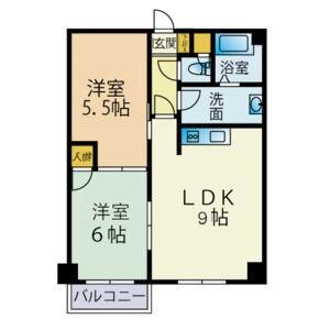 ファミール北野 408｜北海道札幌市厚別区厚別西四条３丁目(賃貸マンション2LDK・4階・47.90㎡)の写真 その2