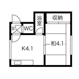 コーポ土肥Ｂ 101｜北海道札幌市白石区栄通６丁目(賃貸アパート1DK・1階・21.79㎡)の写真 その2