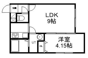 フロンティア 302｜北海道札幌市白石区本郷通１１丁目北(賃貸マンション1LDK・3階・29.59㎡)の写真 その2