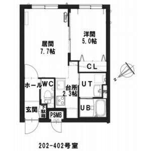 仮）グランメール　東札幌4ー2 402｜北海道札幌市白石区東札幌四条２丁目(賃貸マンション1LDK・4階・37.10㎡)の写真 その2