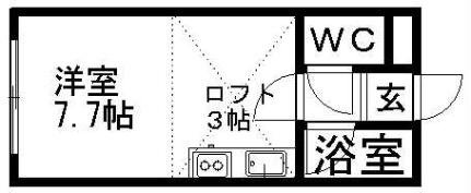 ベルテ・カヤマ 203｜北海道札幌市豊平区平岸四条７丁目(賃貸アパート1R・2階・17.90㎡)の写真 その2