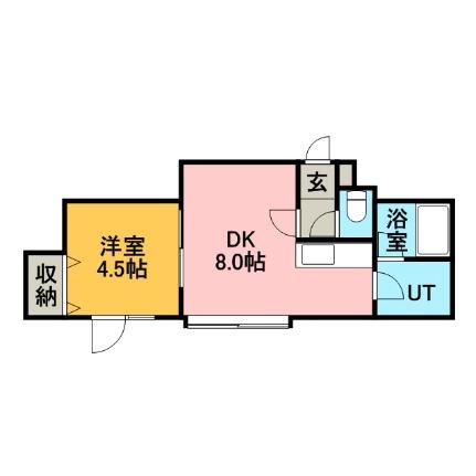 エターナル 103｜北海道札幌市中央区南二十一条西６丁目(賃貸アパート1LDK・1階・29.36㎡)の写真 その2