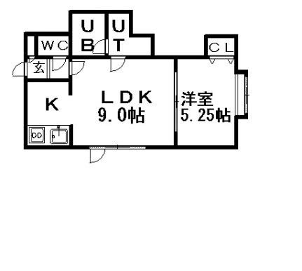 レジデンスエルシエーロ 101｜北海道札幌市白石区菊水元町一条１丁目(賃貸アパート1LDK・1階・32.51㎡)の写真 その2