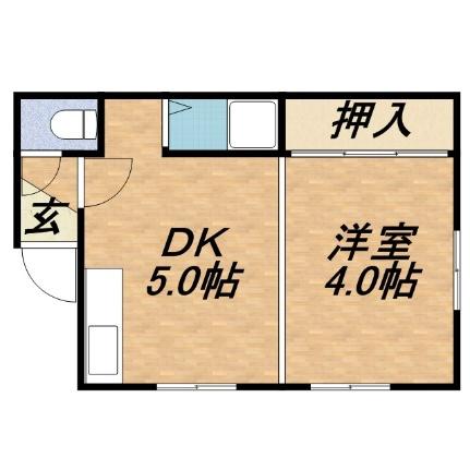 カサデューク8号棟 202｜北海道札幌市南区澄川四条５丁目(賃貸アパート1DK・2階・28.00㎡)の写真 その2