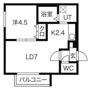 ル・ファール平岸Ａ 401｜北海道札幌市豊平区平岸二条８丁目(賃貸マンション1LDK・4階・30.78㎡)の写真 その2