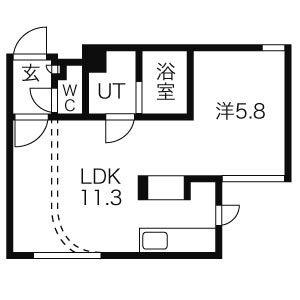 Ｂｅｌｌｅｚａ　（ベレッサ） 303｜北海道札幌市白石区南郷通１丁目北(賃貸マンション1LDK・3階・35.68㎡)の写真 その2