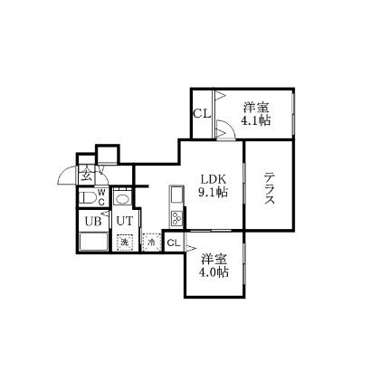 ファランドール大通東　ＩＩ 202｜北海道札幌市中央区南三条東６丁目(賃貸マンション2LDK・2階・45.31㎡)の写真 その2