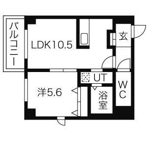 フォレスタ 502｜北海道札幌市豊平区中の島一条４丁目(賃貸マンション1LDK・5階・40.95㎡)の写真 その2
